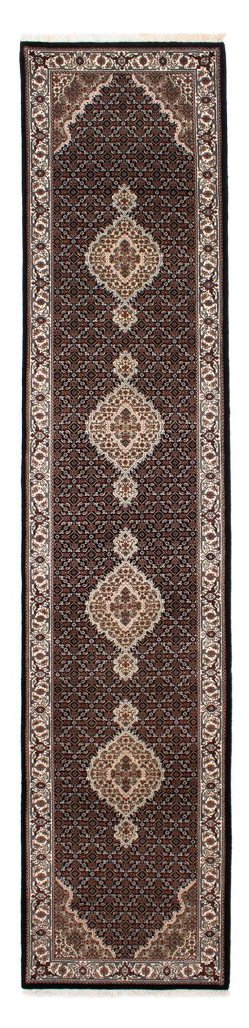 Alfombra de pasillo Alfombra persa - Tabriz - 396 x 82 cm - azul oscuro