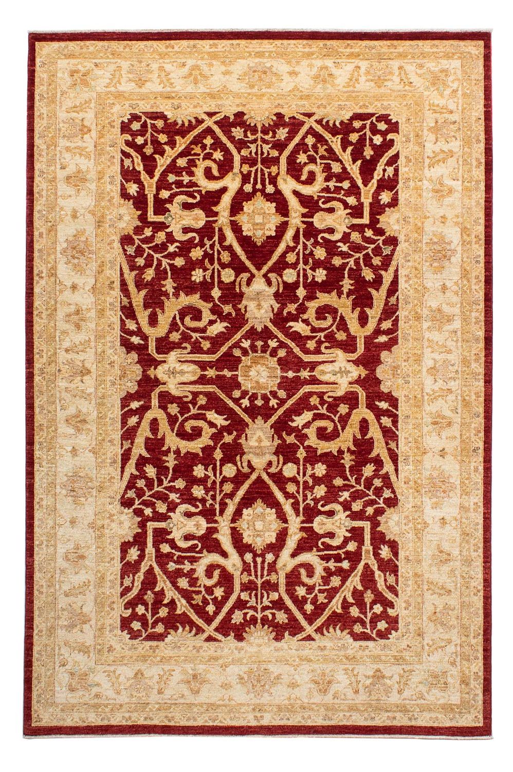 Alfombra Ziegler - 247 x 172 cm - rojo oscuro