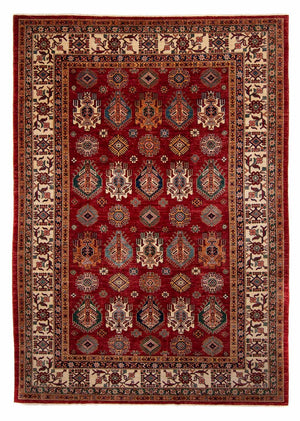 Alfombra Ziegler - Kazak - 289 x 211 cm - rojo oscuro