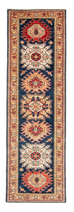 Alfombra de pasillo Alfombra Ziegler - Kazak - 252 x 77 cm - azul oscuro