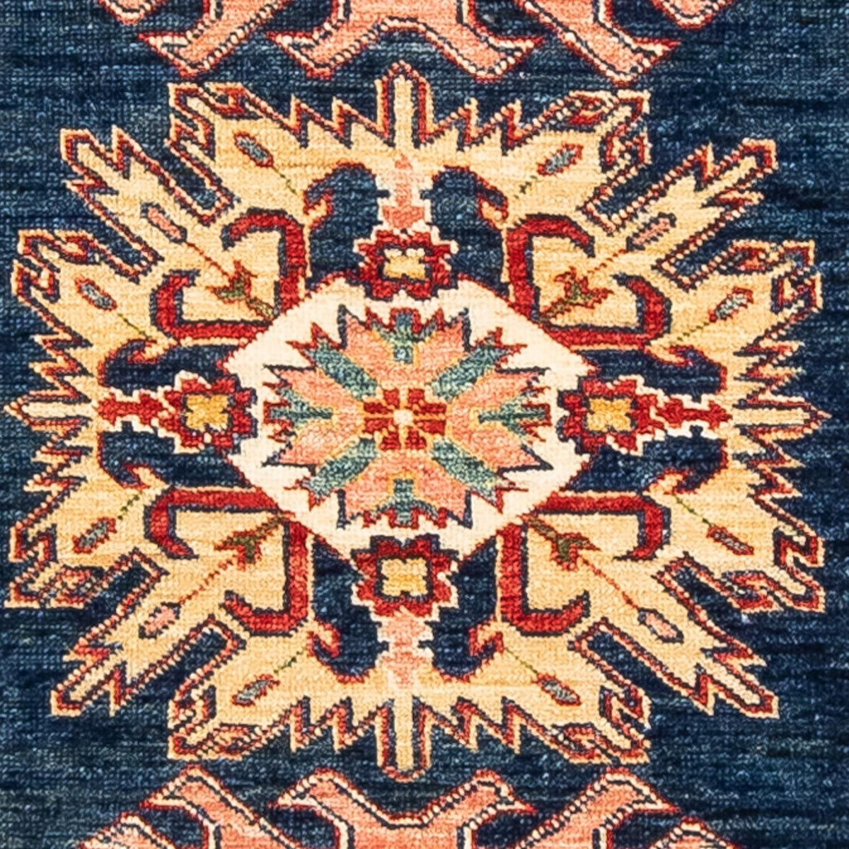 Alfombra de pasillo Alfombra Ziegler - Kazak - 252 x 77 cm - azul oscuro