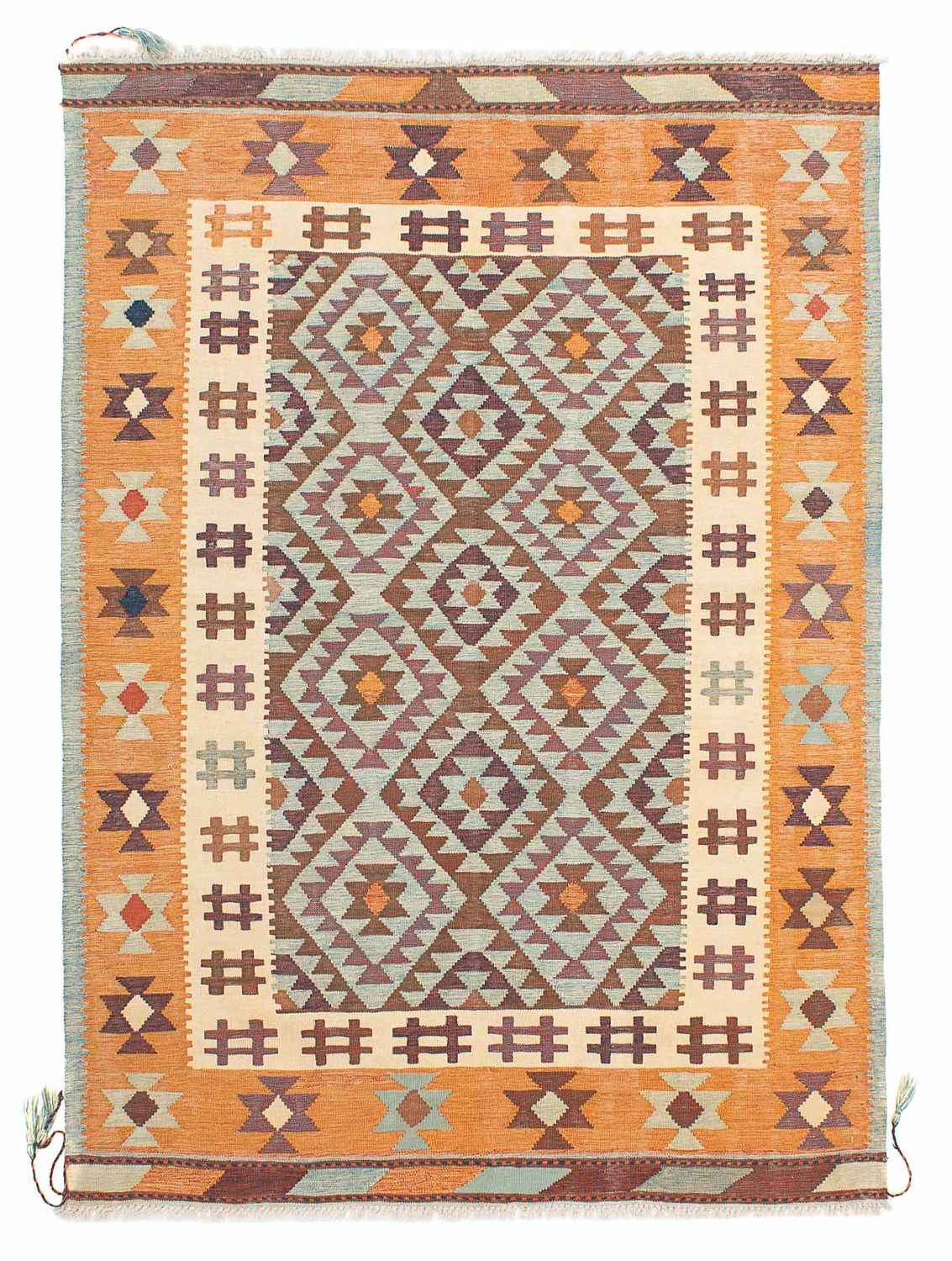 Alfombra Kelim - Oriental - 197 x 144 cm - multicolor