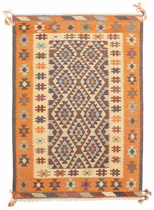 Alfombra Kelim - Oriental - 202 x 140 cm - multicolor
