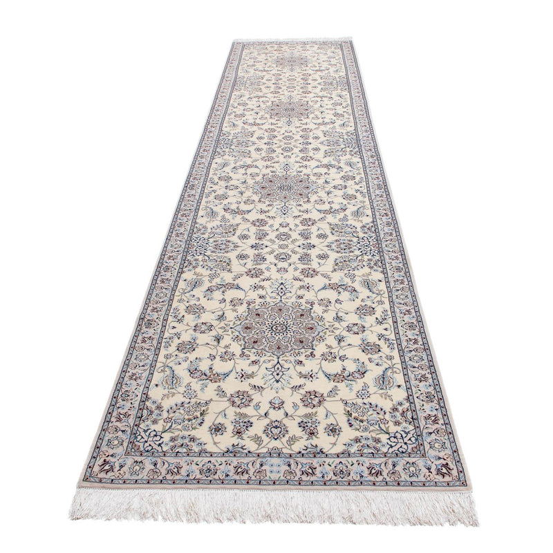 Alfombra de pasillo Alfombra persa - Nain - 446 x 100 cm - beige