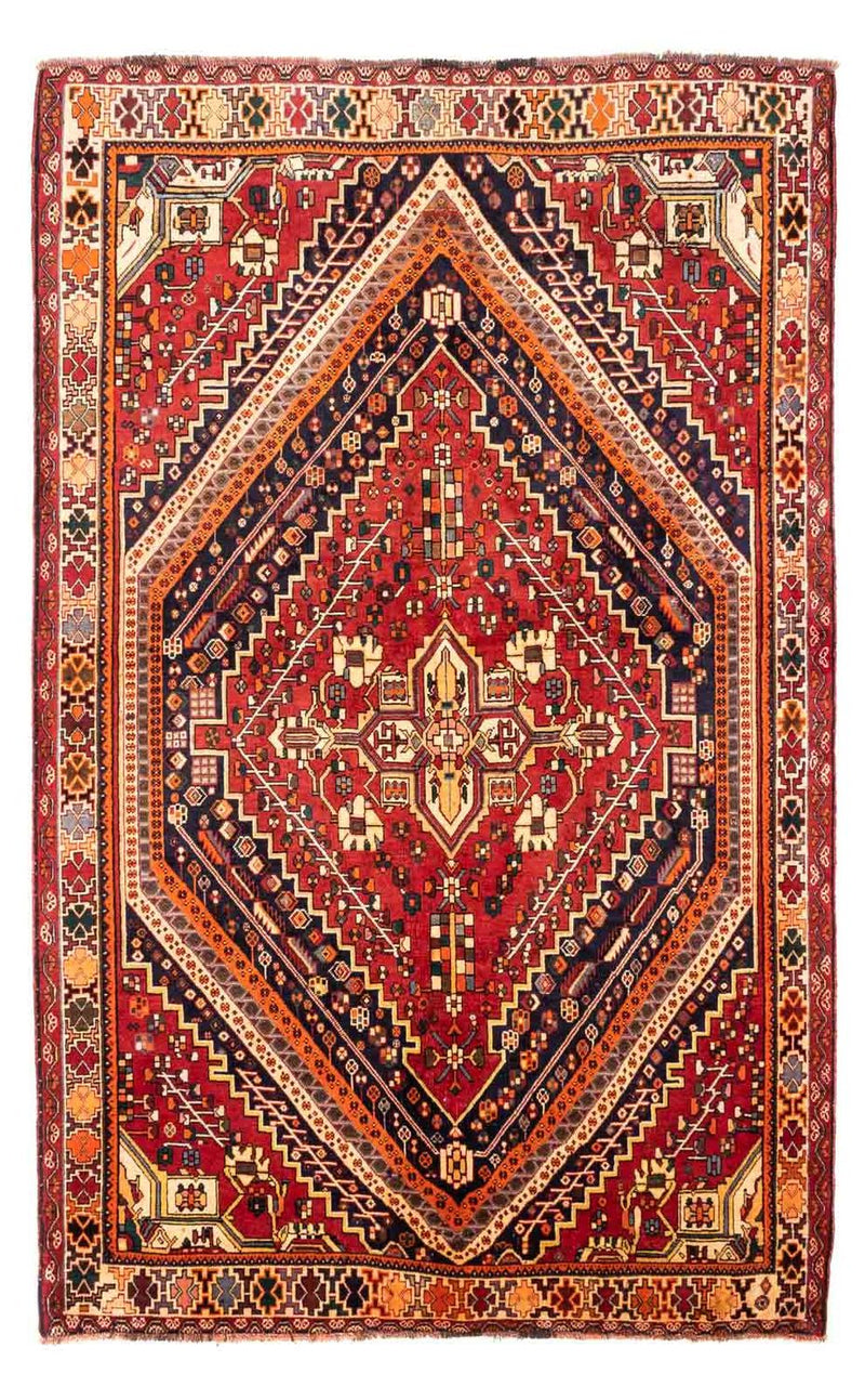 Alfombra persa - Nómada - 255 x 163 cm - rojo oscuro