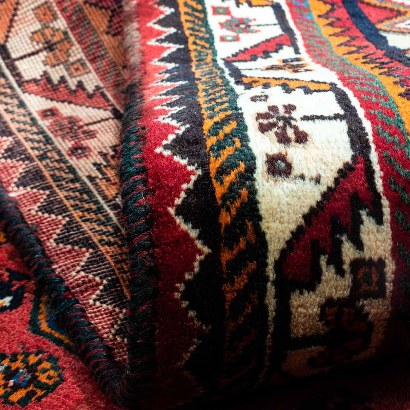 Alfombra persa - Nómada - 251 x 168 cm - rojo oscuro