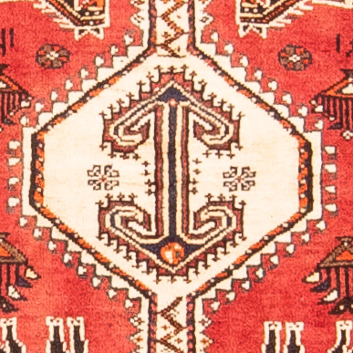 Alfombra de pasillo Alfombra persa - Nómada - 412 x 107 cm - rojo