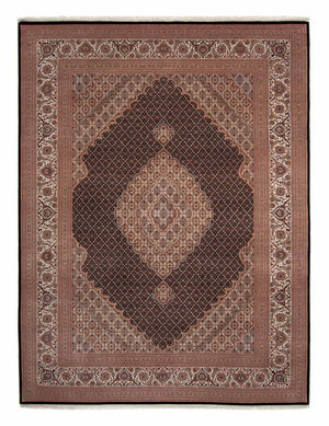 Alfombra persa - Tabriz - 346 x 253 cm - azul oscuro