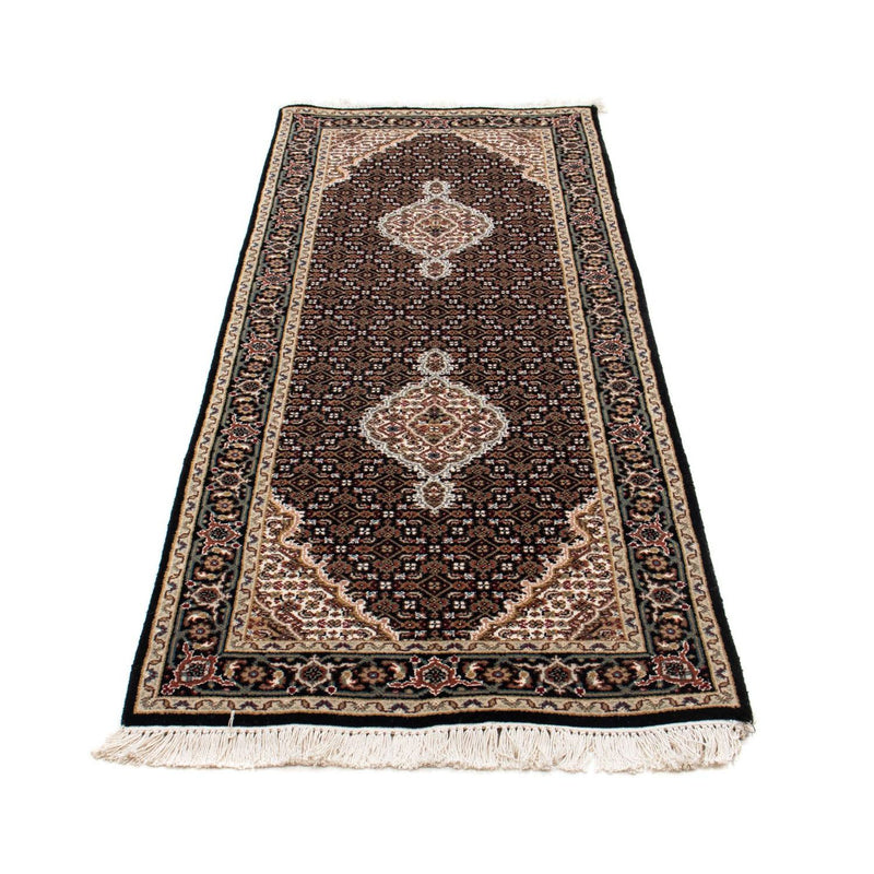Alfombra de pasillo Alfombra persa - Tabriz - 196 x 73 cm - azul oscuro