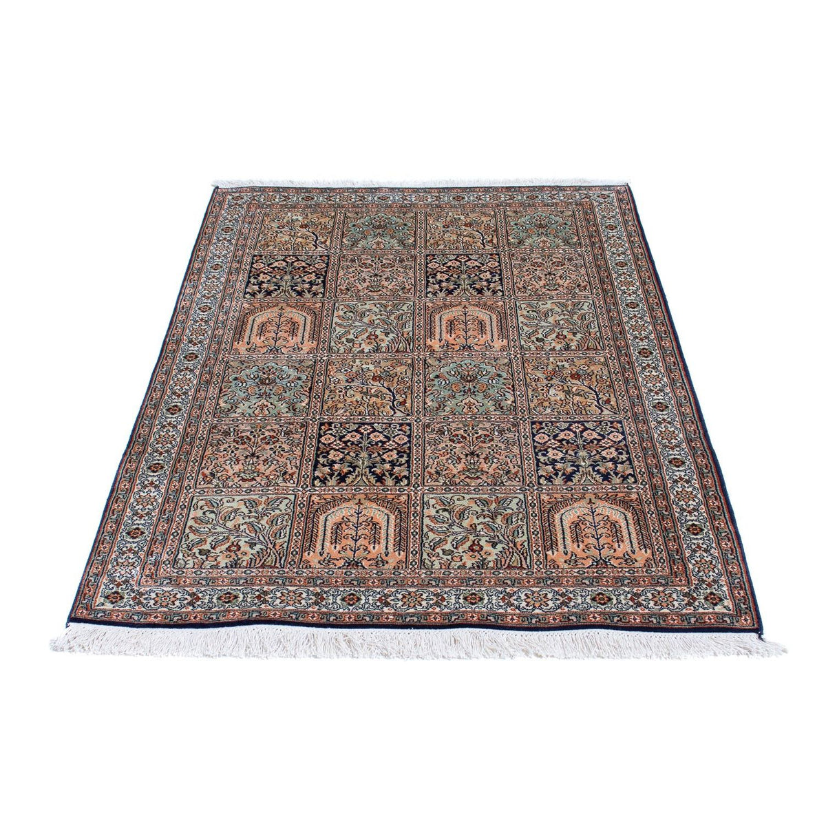 Alfombra de seda - Seda de Cachemira - 152 x 94 cm - multicolor