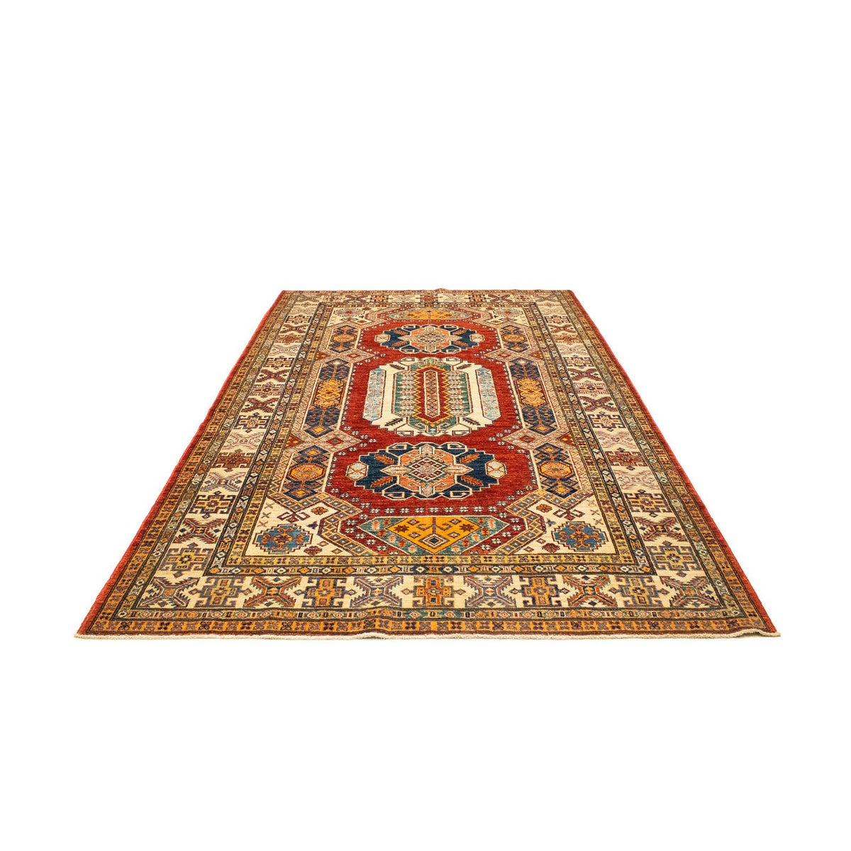 Alfombra Ziegler - Kazak - 261 x 184 cm - rojo oscuro