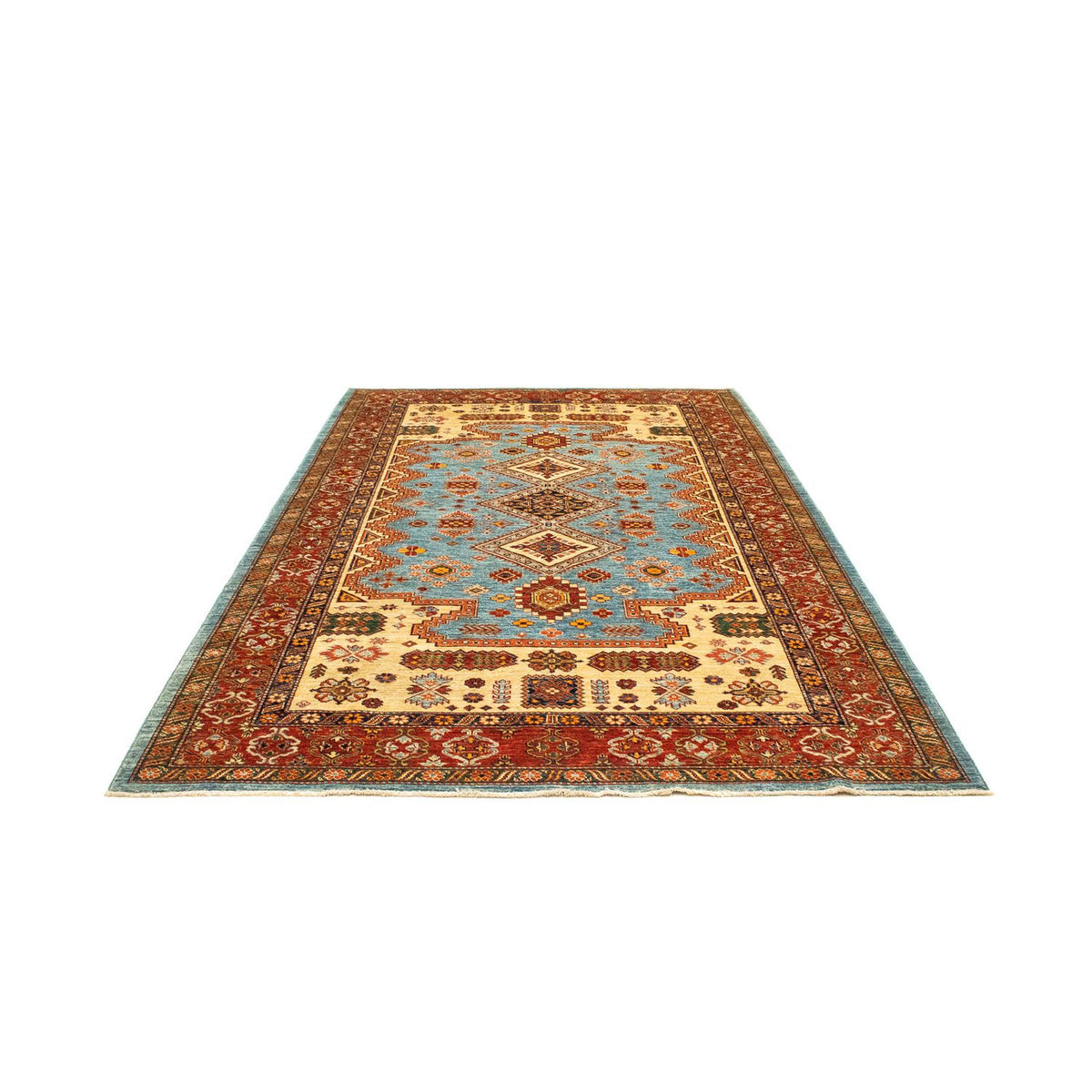 Alfombra Ziegler - Kazak - 271 x 184 cm - azul claro