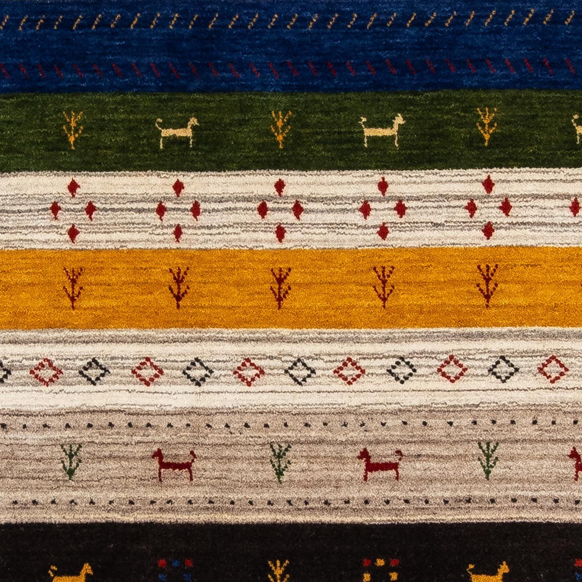 Alfombra Gabbeh - Loribaft Persa - 200 x 144 cm - multicolor