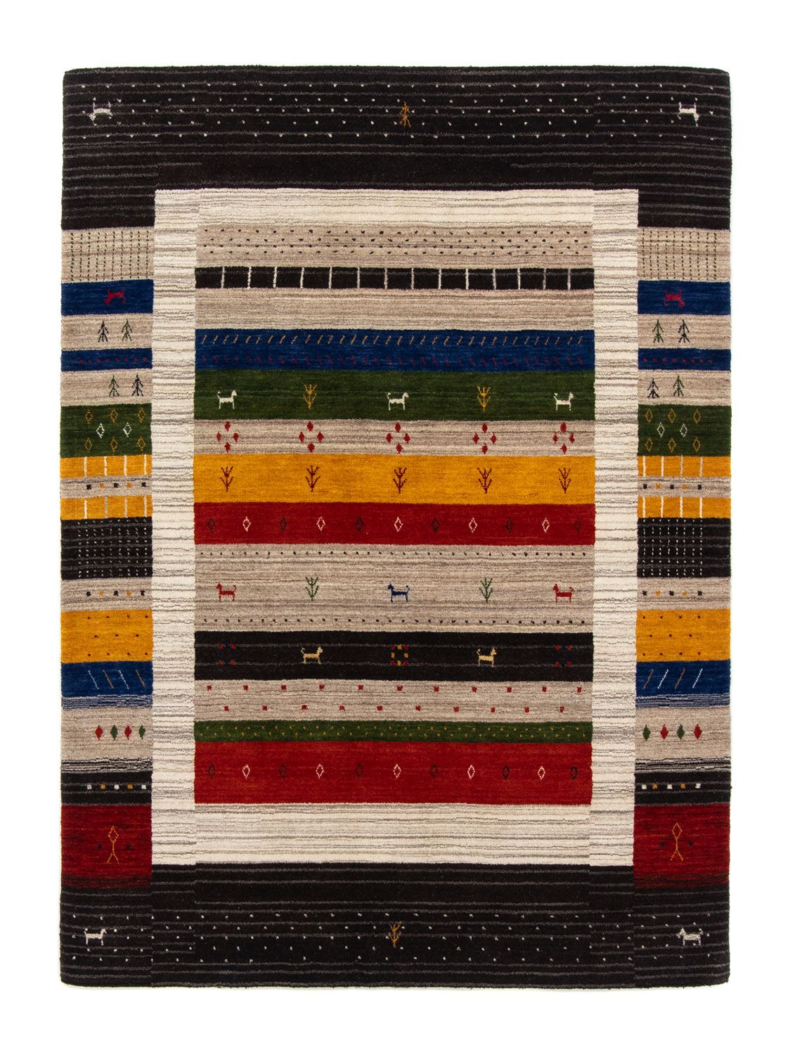 Alfombra Gabbeh - Loribaft Persa - 202 x 142 cm - multicolor