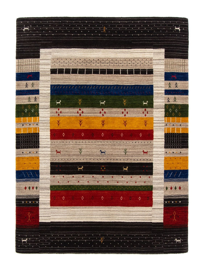 Alfombra Gabbeh - Loribaft Persa - 202 x 142 cm - multicolor