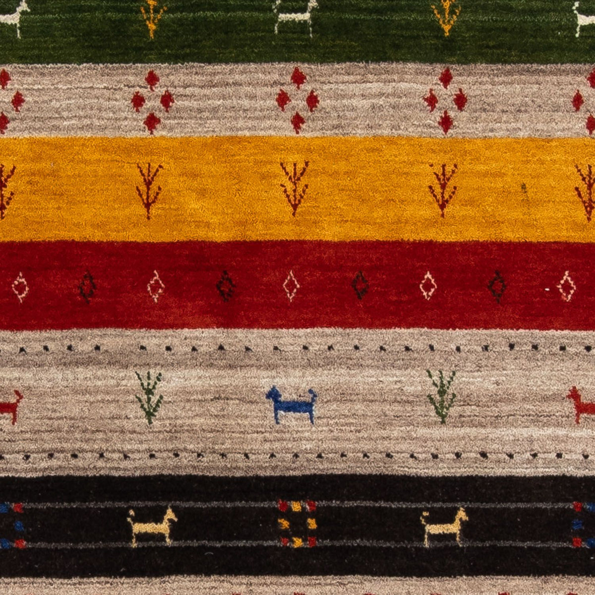 Alfombra Gabbeh - Loribaft Persa - 200 x 140 cm - multicolor