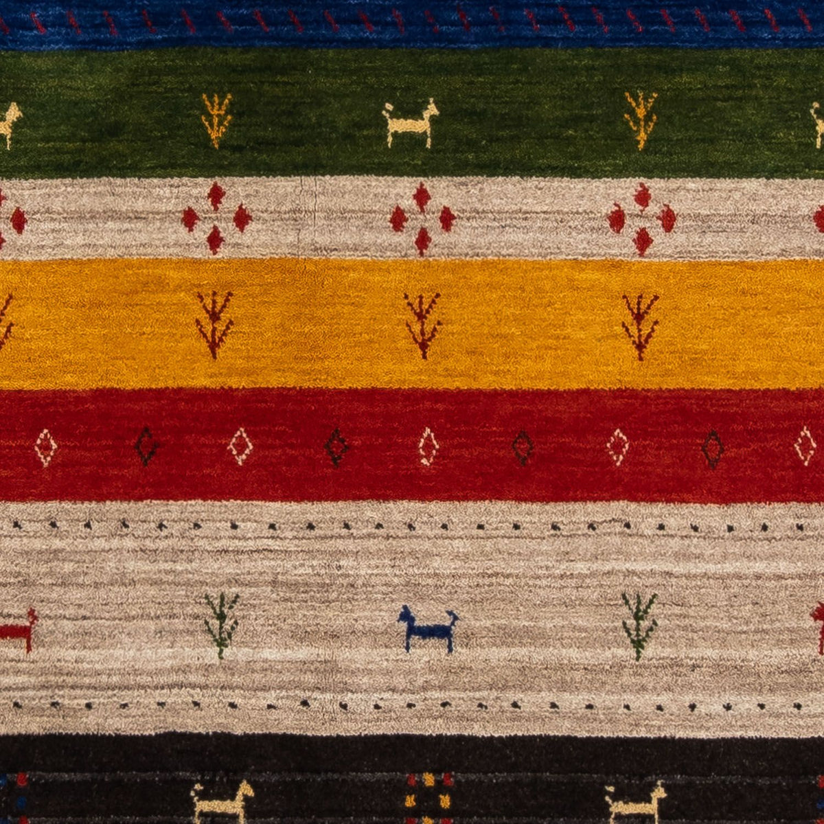 Alfombra Gabbeh - Loribaft Persa - 202 x 143 cm - multicolor
