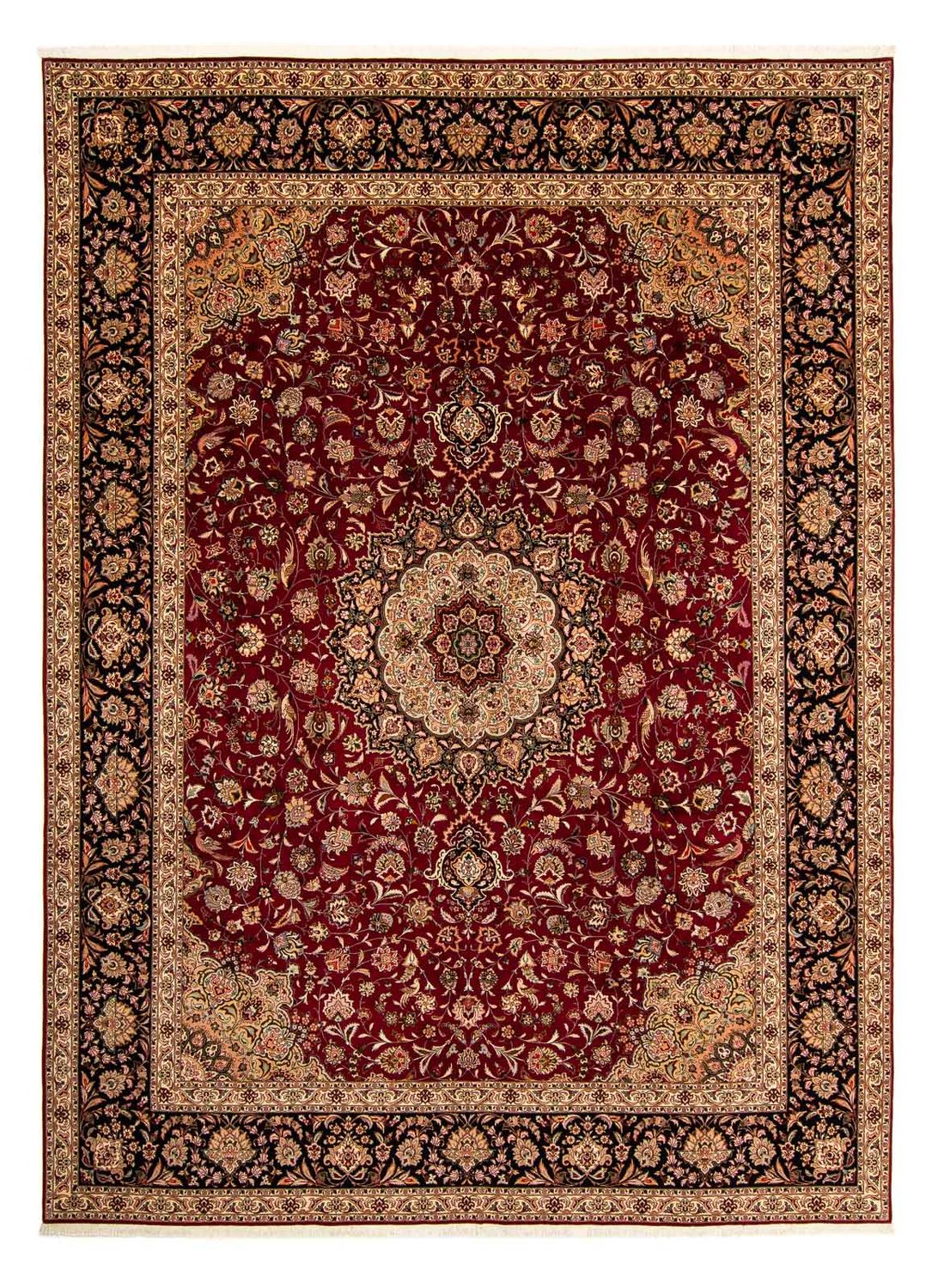 Alfombra Persa - Tabriz - Real - 393 x 298 cm - rojo oscuro