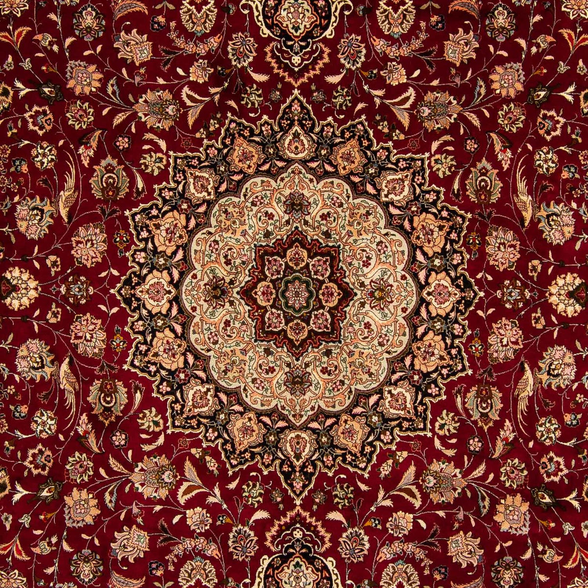 Alfombra Persa - Tabriz - Real - 393 x 298 cm - rojo oscuro