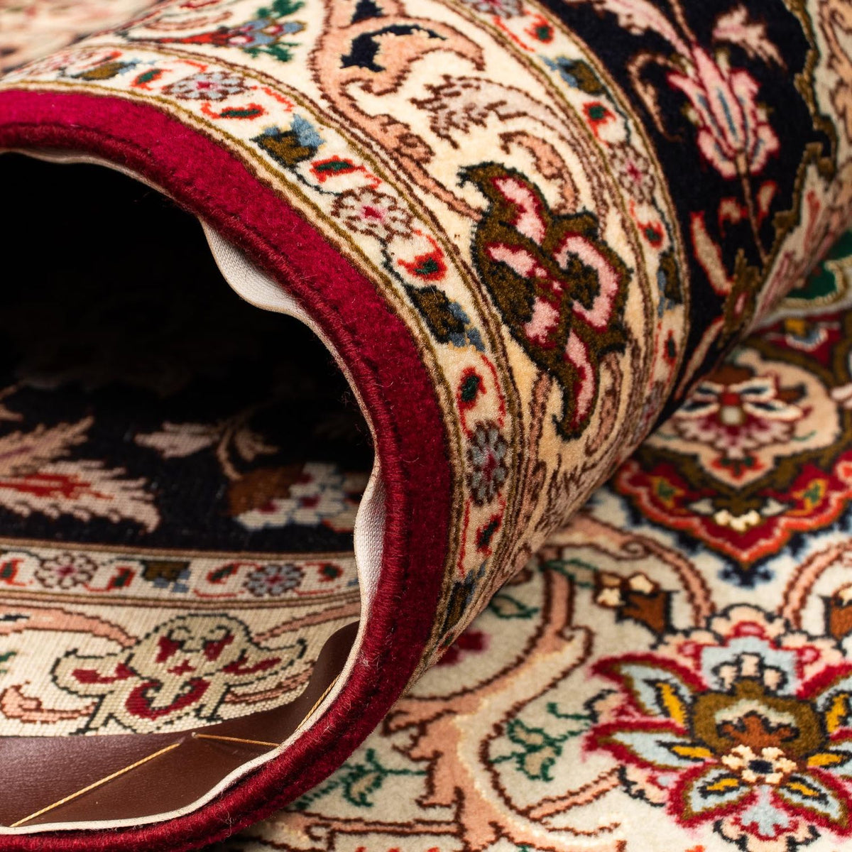 Alfombra Persa - Tabriz - Real - 393 x 298 cm - rojo oscuro