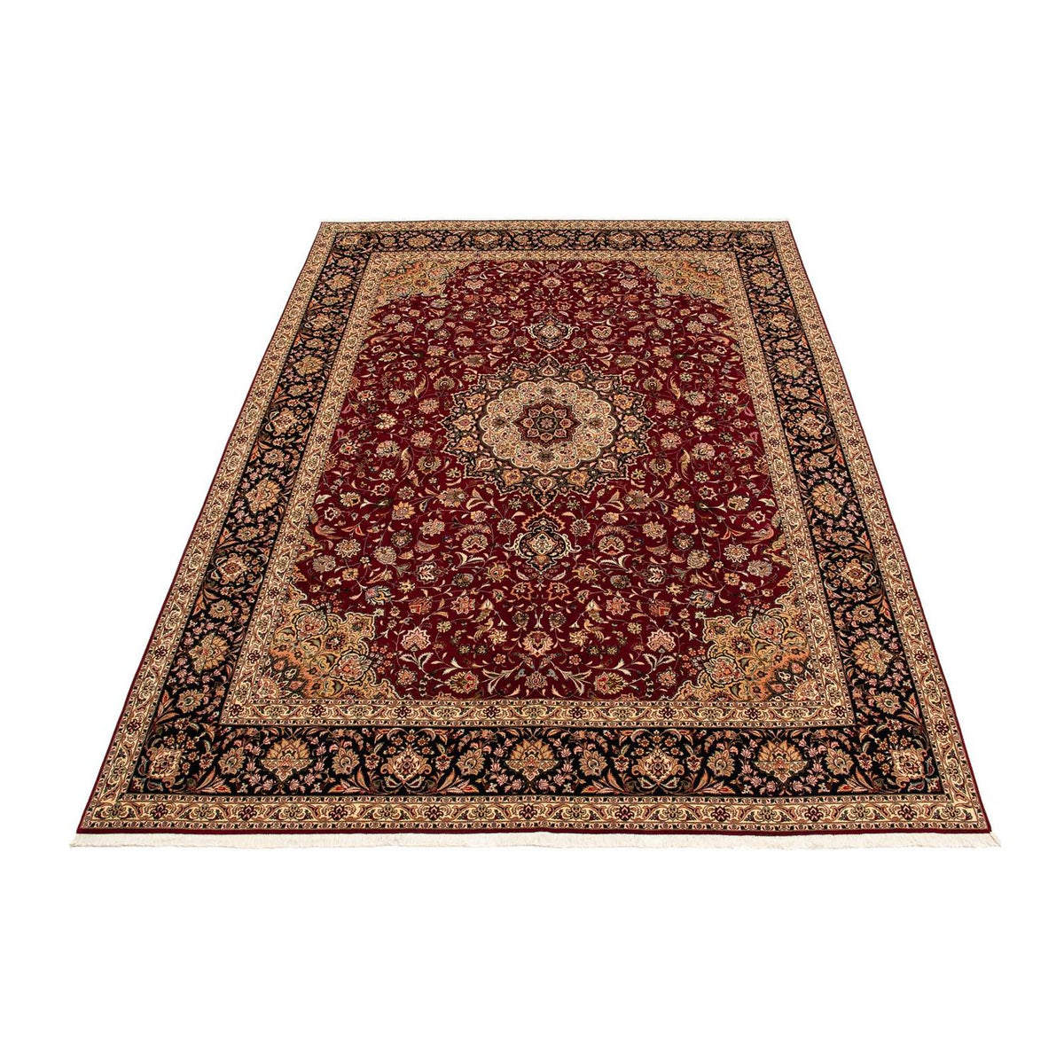 Alfombra Persa - Tabriz - Real - 393 x 298 cm - rojo oscuro