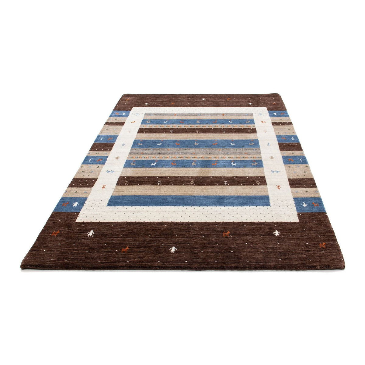 Alfombra Gabbeh - Loribaft Persa - 206 x 141 cm - marrón