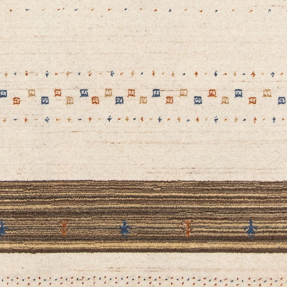 Alfombra Gabbeh - Loribaft Persa - 205 x 142 cm - marrón oscuro