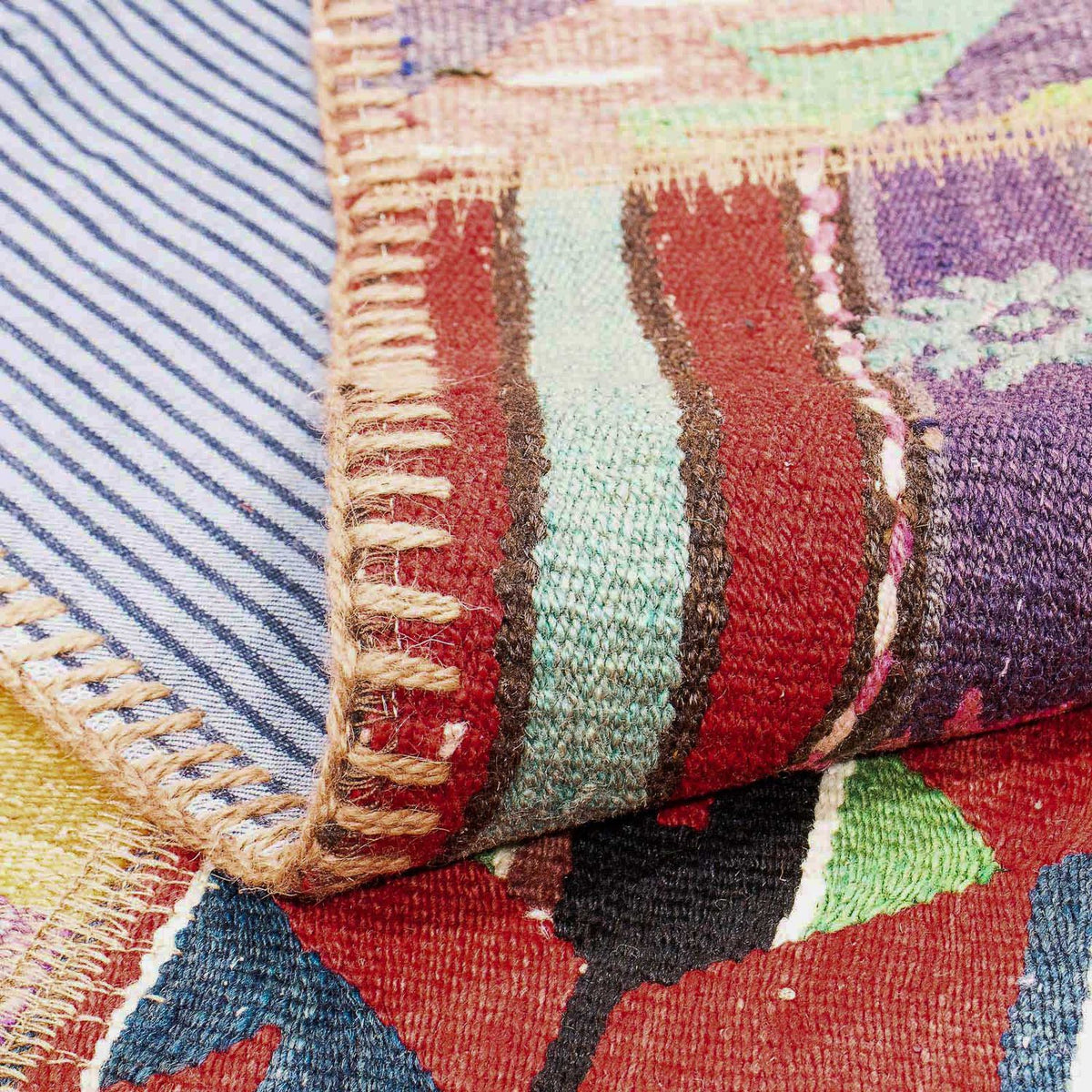 Alfombra de patchwork - 236 x 169 cm - multicolor