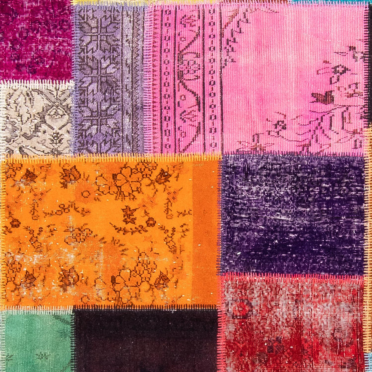 Alfombra de patchwork - 365 x 275 cm - multicolor