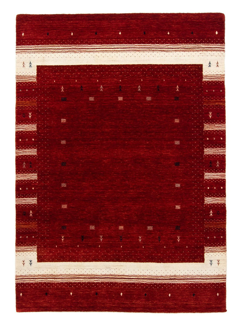 Alfombra Gabbeh - Loribaft Persa - 203 x 141 cm - rojo