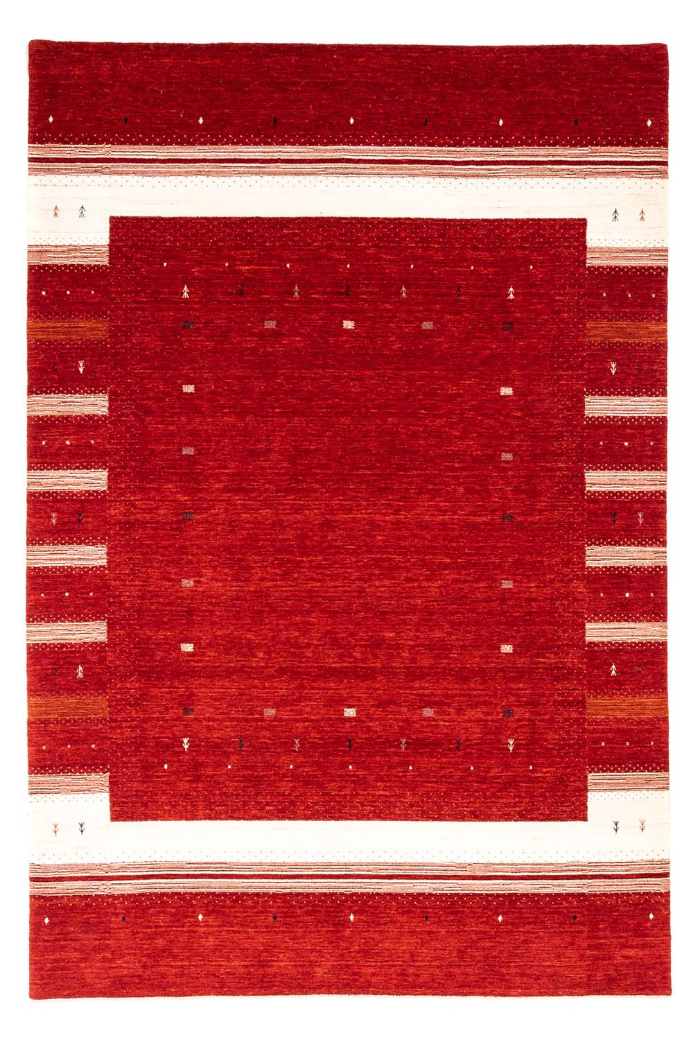 Alfombra Gabbeh - Loribaft Persa - 296 x 203 cm - rojo