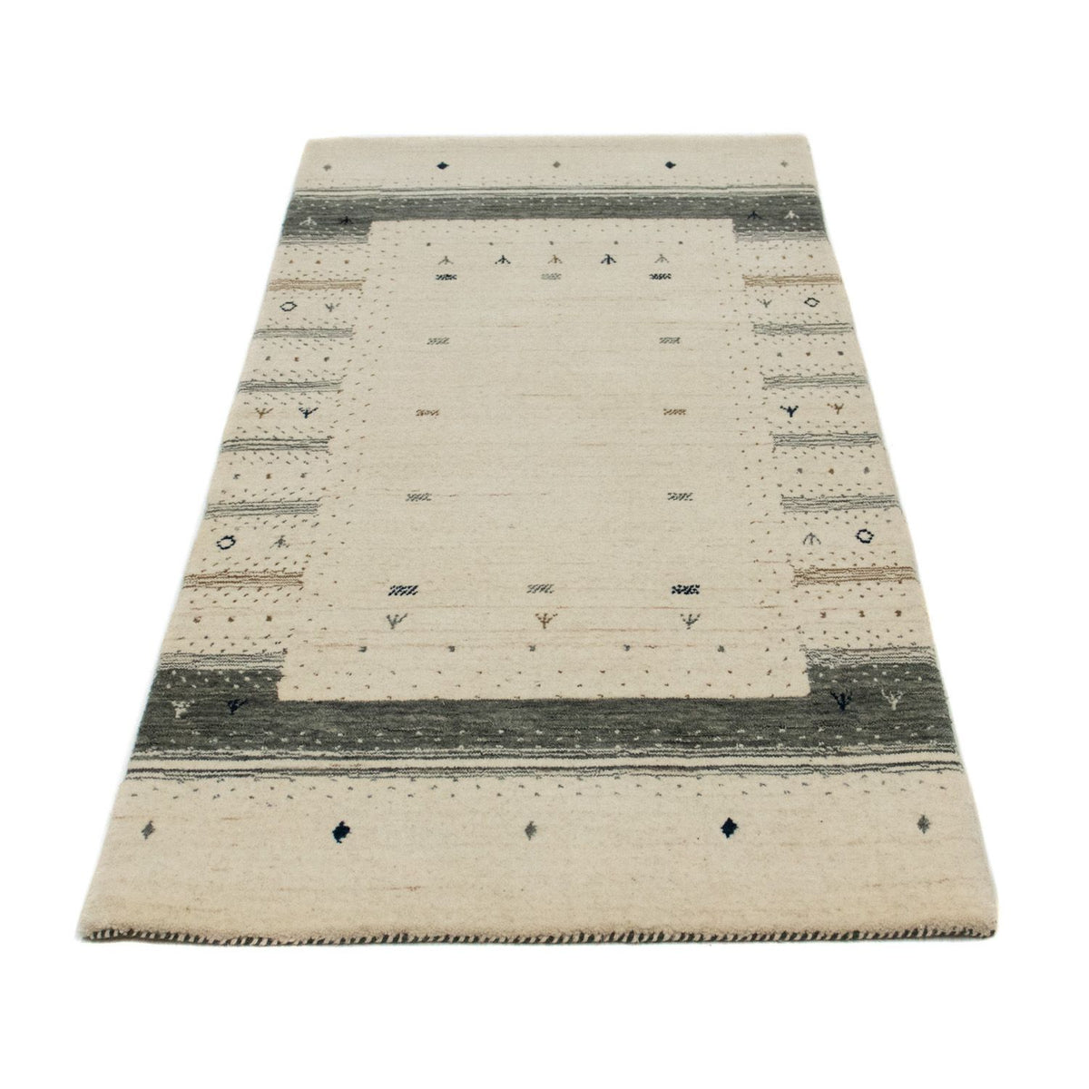 Alfombra Gabbeh - Loribaft Persa - 146 x 72 cm - beige