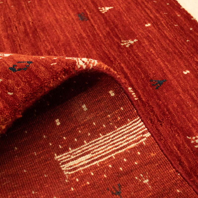 Alfombra Gabbeh - Loribaft Persa - 162 x 94 cm - rojo