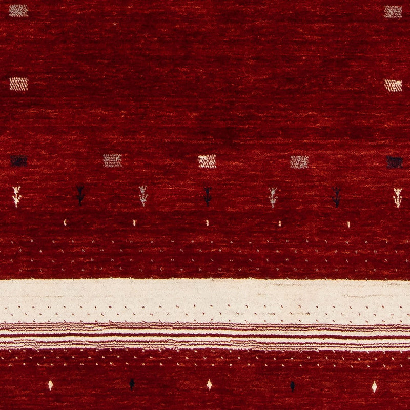 Alfombra Gabbeh - Loribaft Persa - 204 x 140 cm - rojo