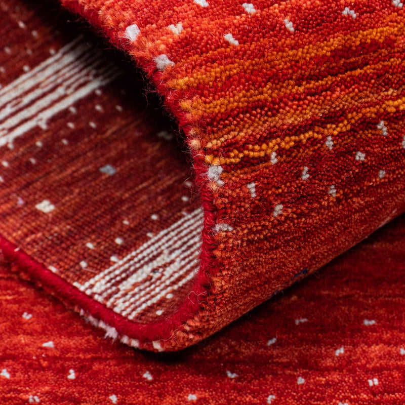 Alfombra Gabbeh - Loribaft Persa - 204 x 140 cm - rojo