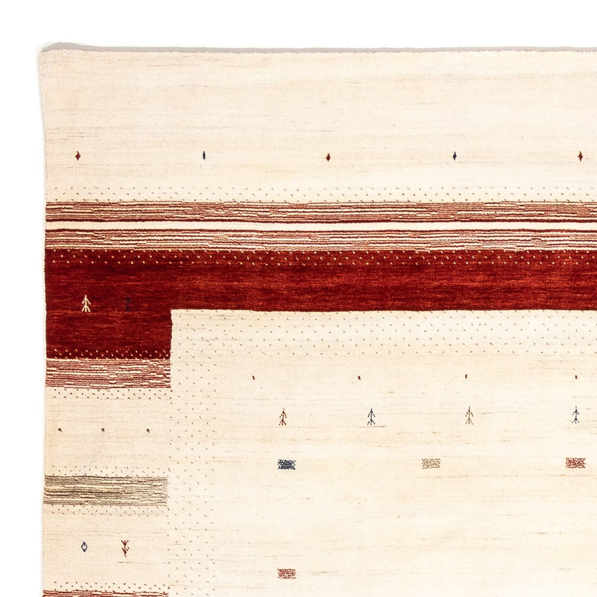 Alfombra Gabbeh - Loribaft Persa - 346 x 254 cm - beige
