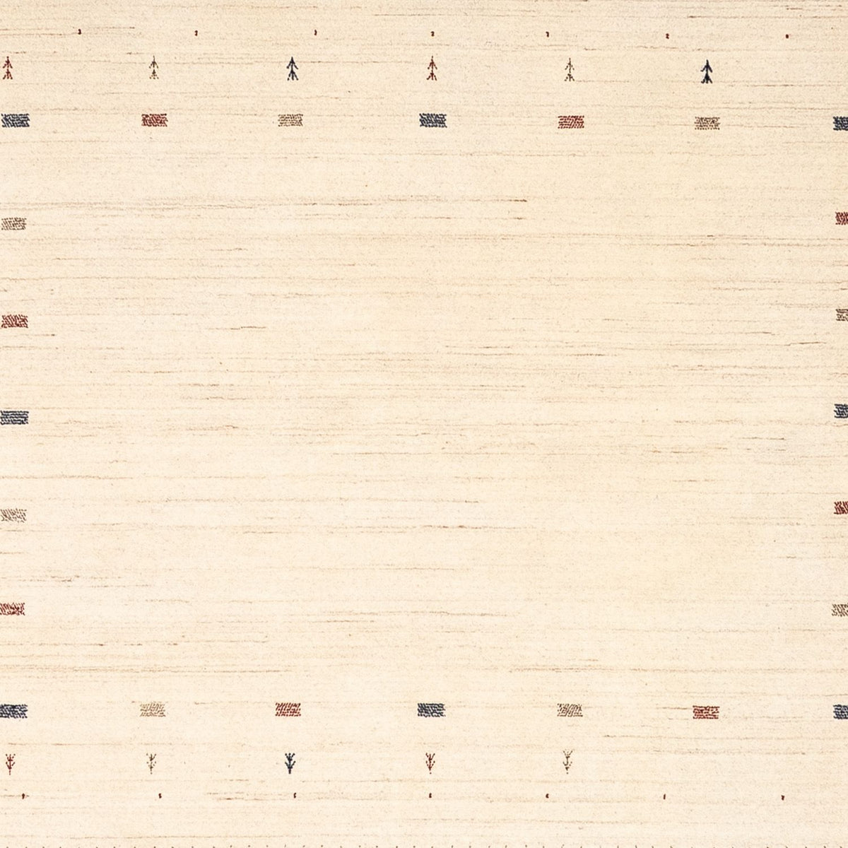 Alfombra Gabbeh - Loribaft Persa cuadrado - 255 x 255 cm - beige