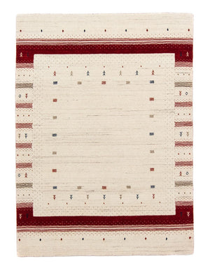 Alfombra Gabbeh - Loribaft Persa - 198 x 143 cm - beige