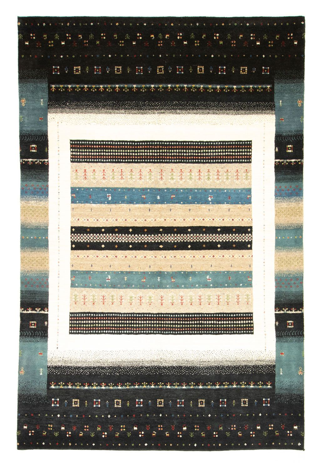 Alfombra Gabbeh - Loribaft Persa - 246 x 169 cm - multicolor