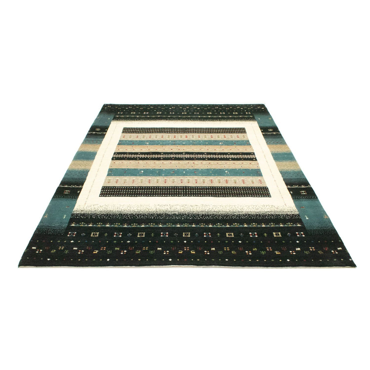 Alfombra Gabbeh - Loribaft Persa - 241 x 170 cm - multicolor