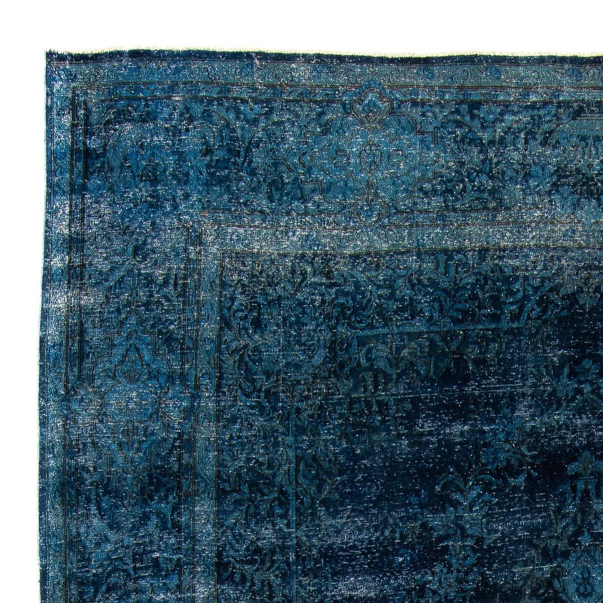 Alfombra Vintage - 384 x 293 cm - azul oscuro