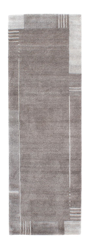 Alfombra de pasillo Alfombra de Nepal - 250 x 80 cm - gris