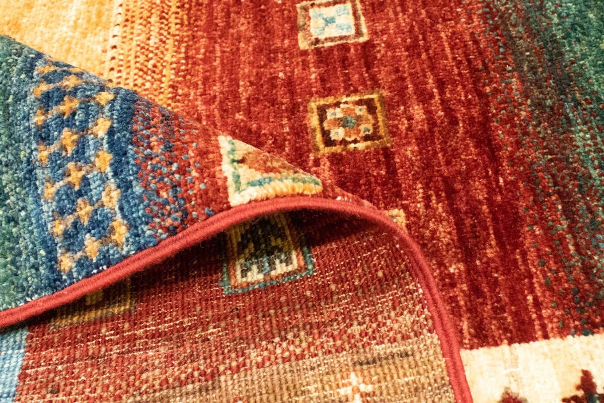 Alfombra Gabbeh - Loribaft Persa - 214 x 152 cm - multicolor