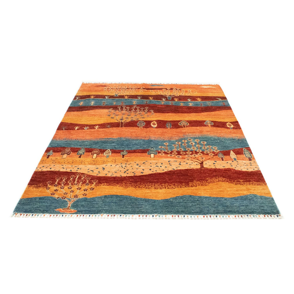 Alfombra Gabbeh - Loribaft Persa - 204 x 150 cm - multicolor