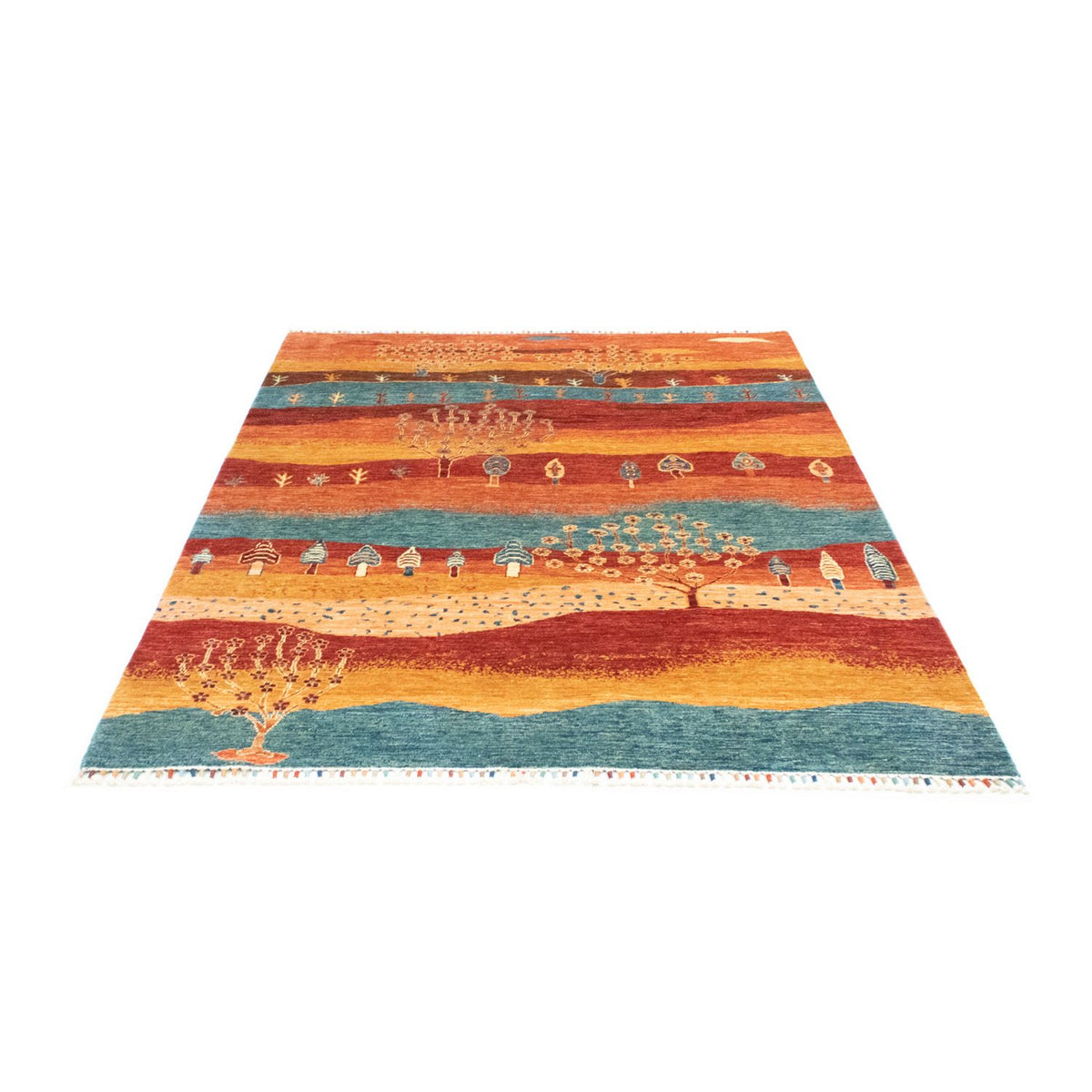 Alfombra Gabbeh - Loribaft Persa - 206 x 157 cm - multicolor