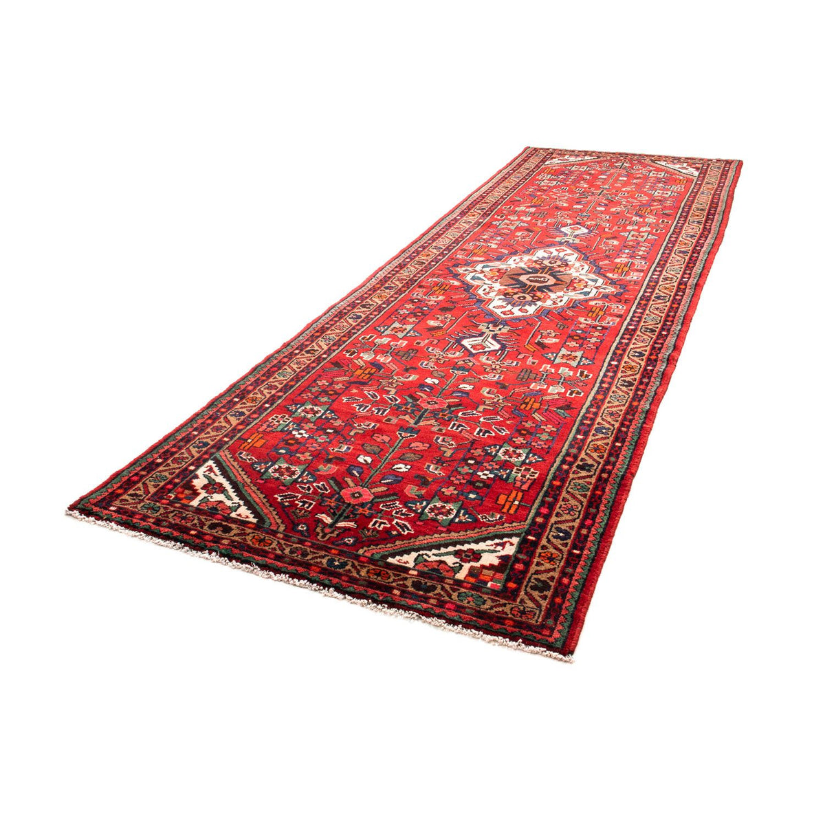 Alfombra de pasillo Alfombra persa - Nómada - 358 x 120 cm - rojo