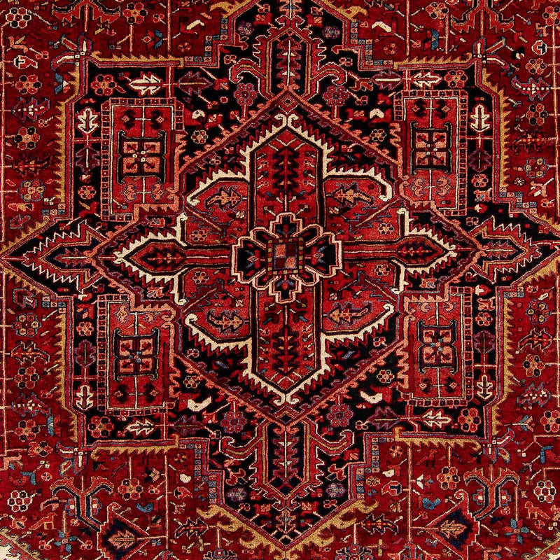Alfombra persa - Nómada - 393 x 304 cm - rojo oscuro