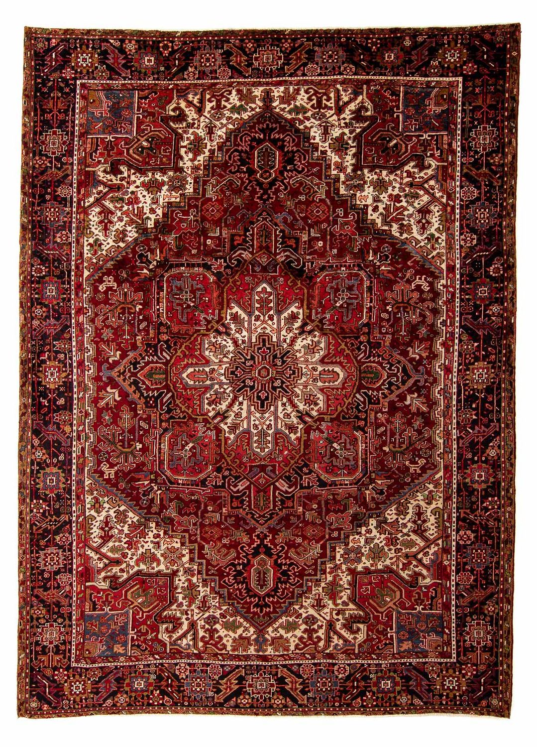 Alfombra persa - Nómada - 388 x 300 cm - rojo oscuro