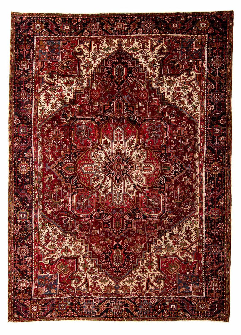 Alfombra persa - Nómada - 388 x 300 cm - rojo oscuro
