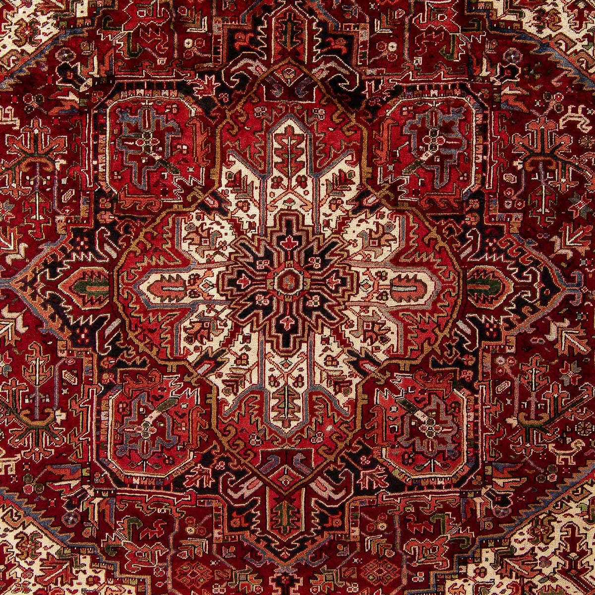 Alfombra persa - Nómada - 388 x 300 cm - rojo oscuro